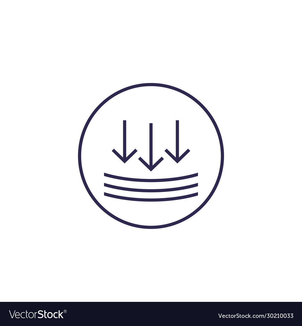 External Pressure Icon Line Royalty Free Vector Image