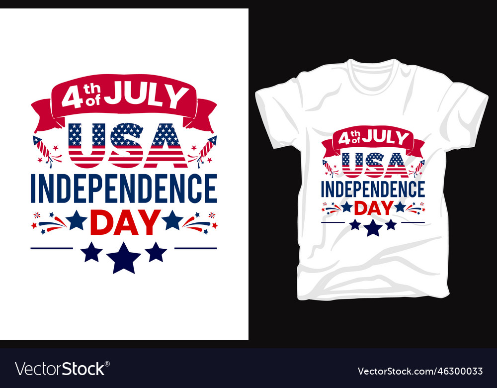 Usa Independence Day T Shirt Design Royalty Free Vector