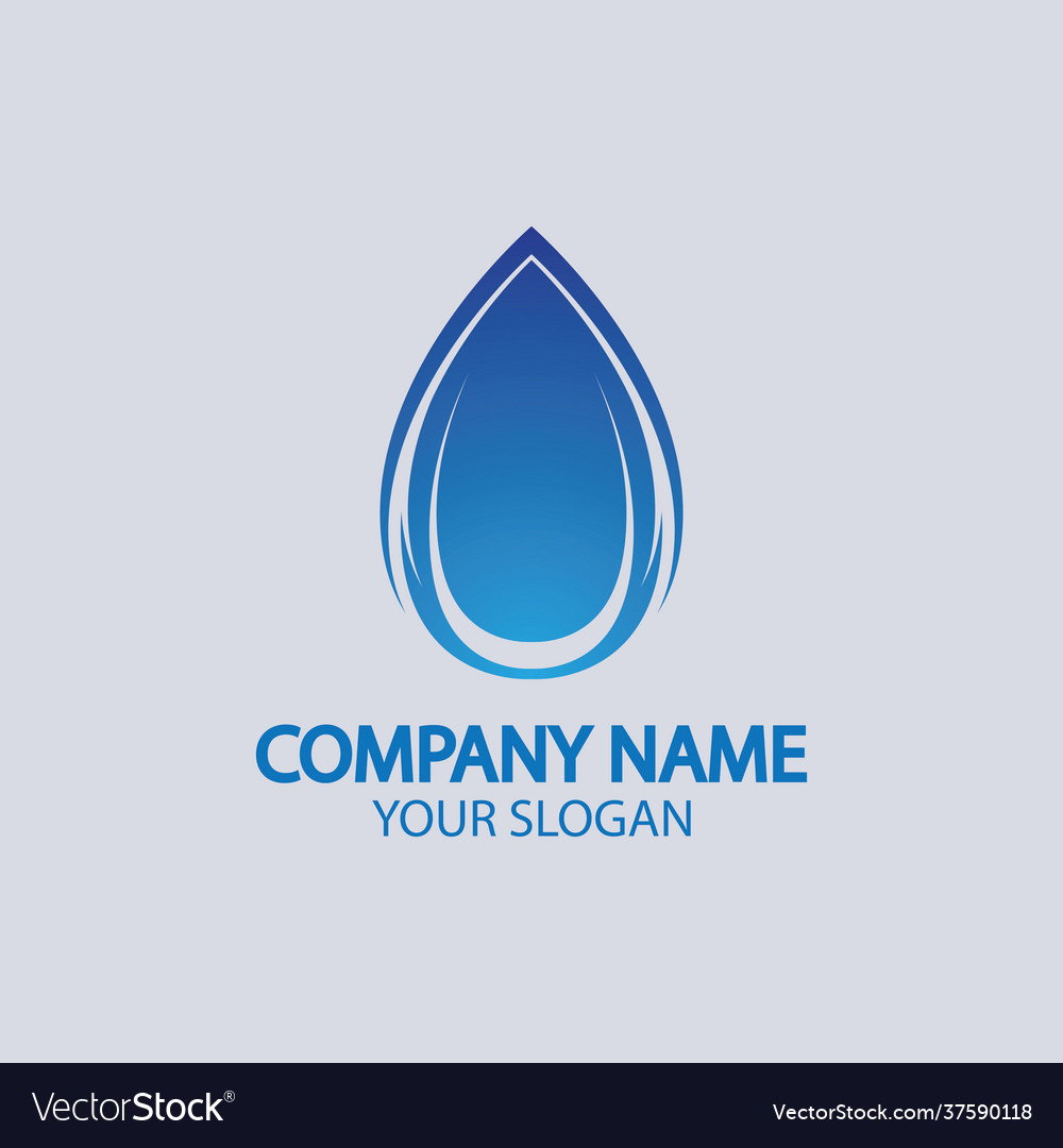 Water Drop Logo Template Royalty Free Vector Image