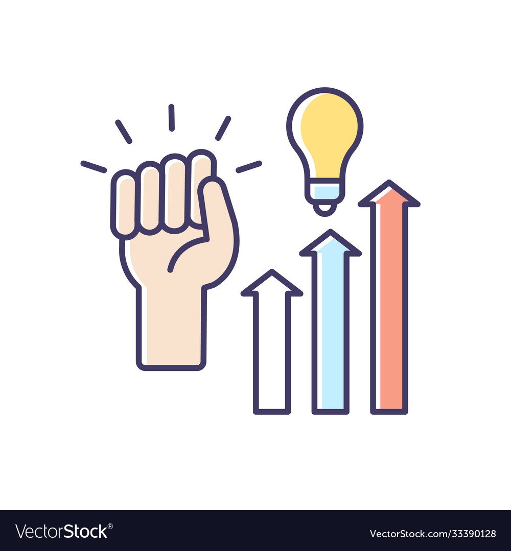 Motivation Rgb Color Icon Royalty Free Vector Image