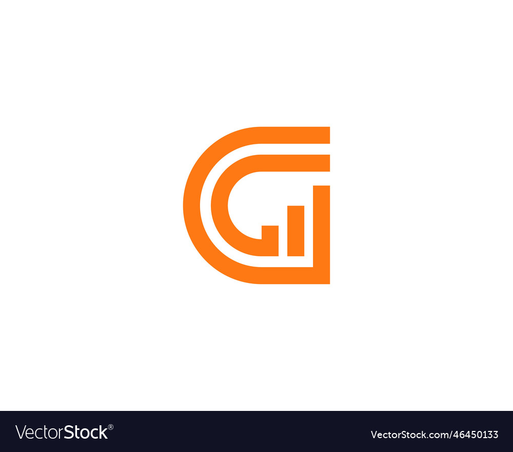 G Letter Abstract Company Logo Design Royalty Free Vector