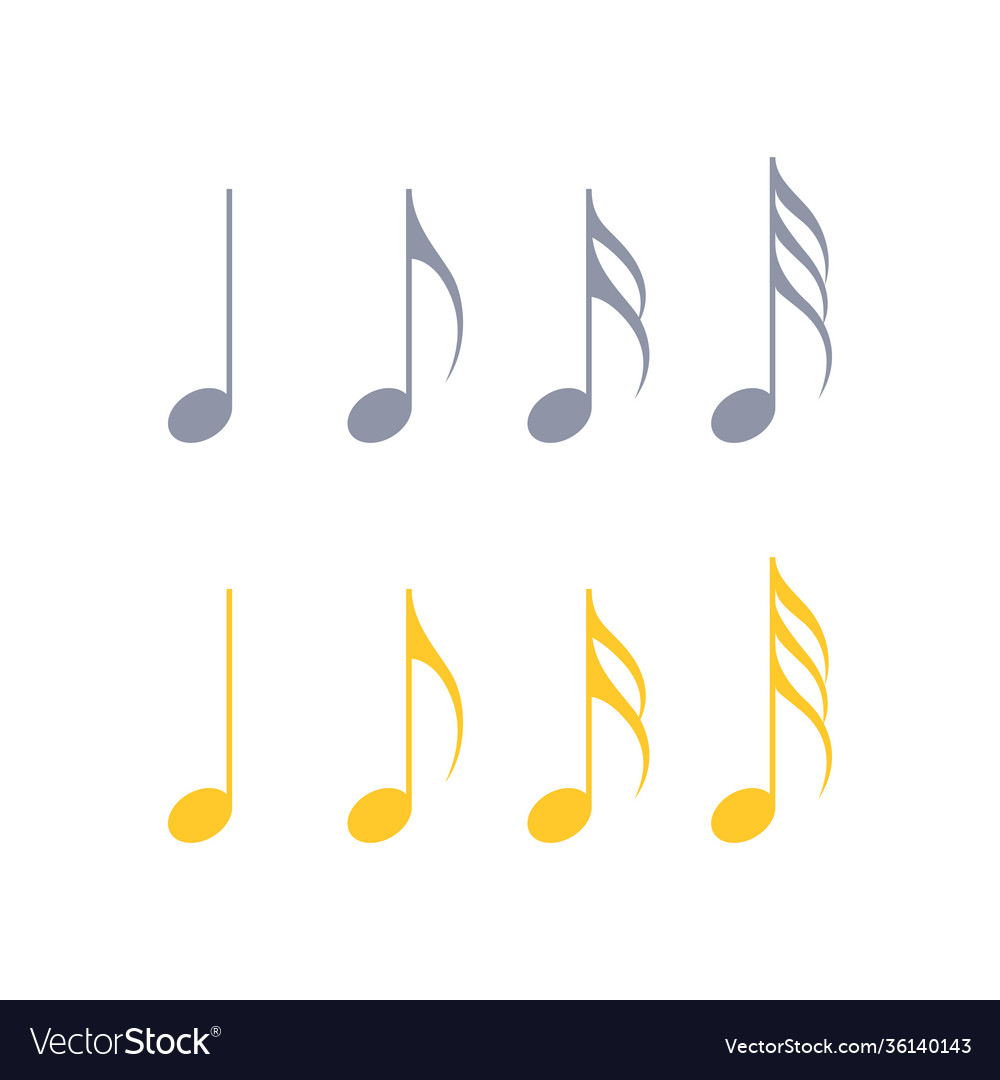 Music Notes Musical Design Element Isolated Vector Image