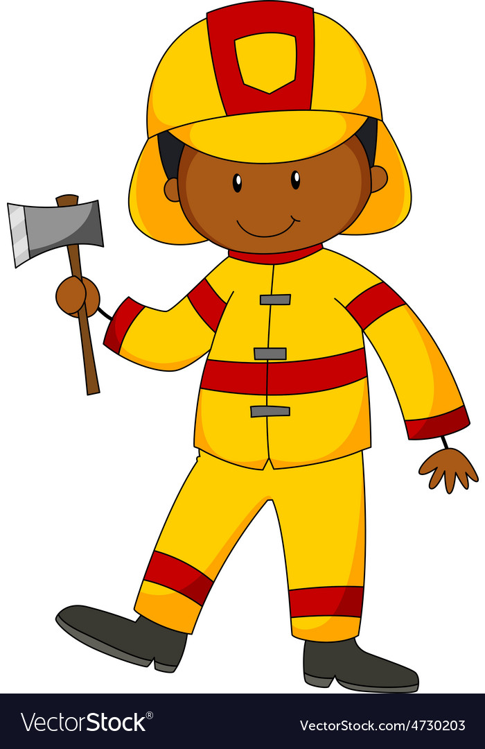 Fireman Royalty Free Vector Image Vectorstock