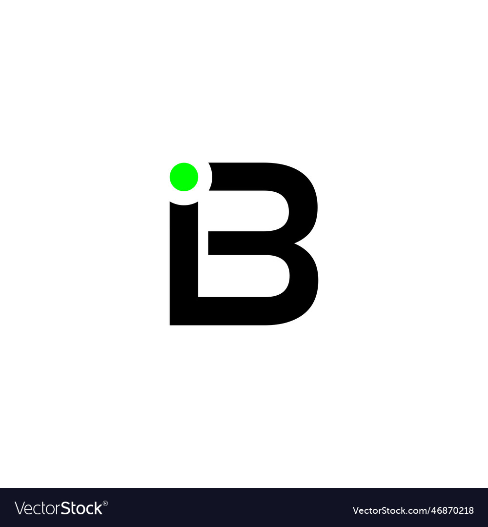 Letter Ib Logo Design Template Royalty Free Vector Image