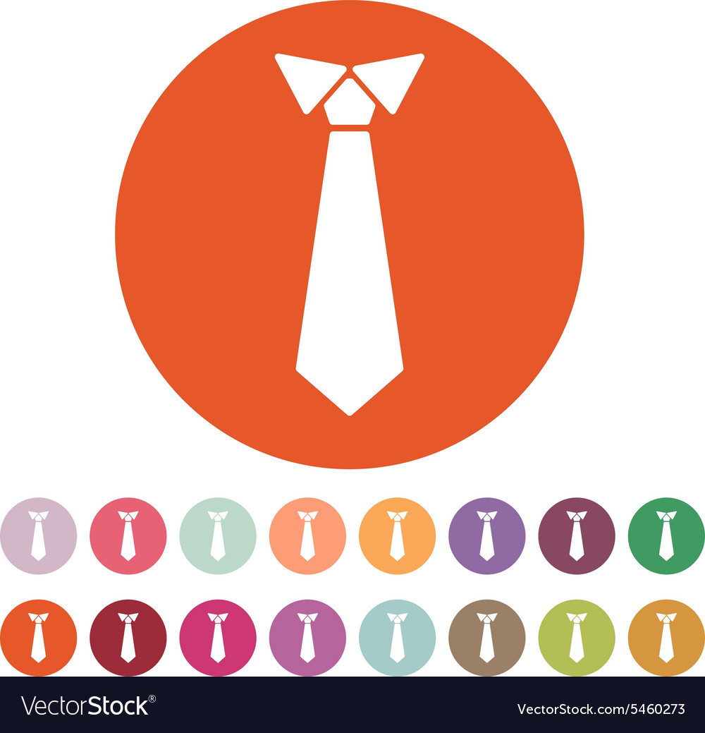 Tie Icon Necktie And Neckcloth Symbol Flat Vector Image