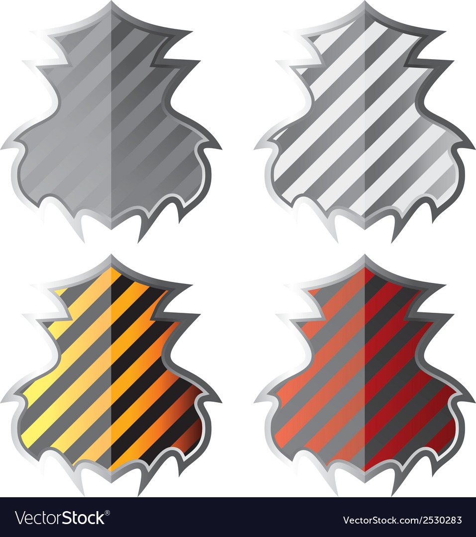 Set Of Shields Royalty Free Vector Image Vectorstock