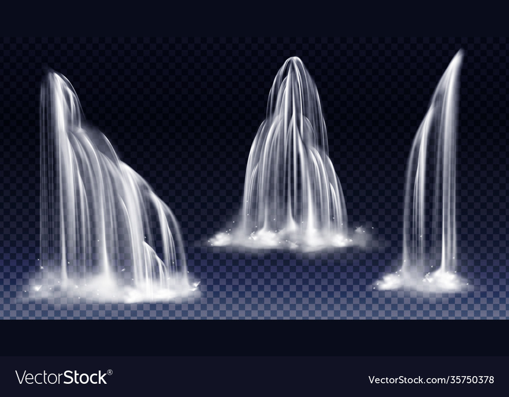 Waterfall Cascade Realistic Water Fall Streams Set