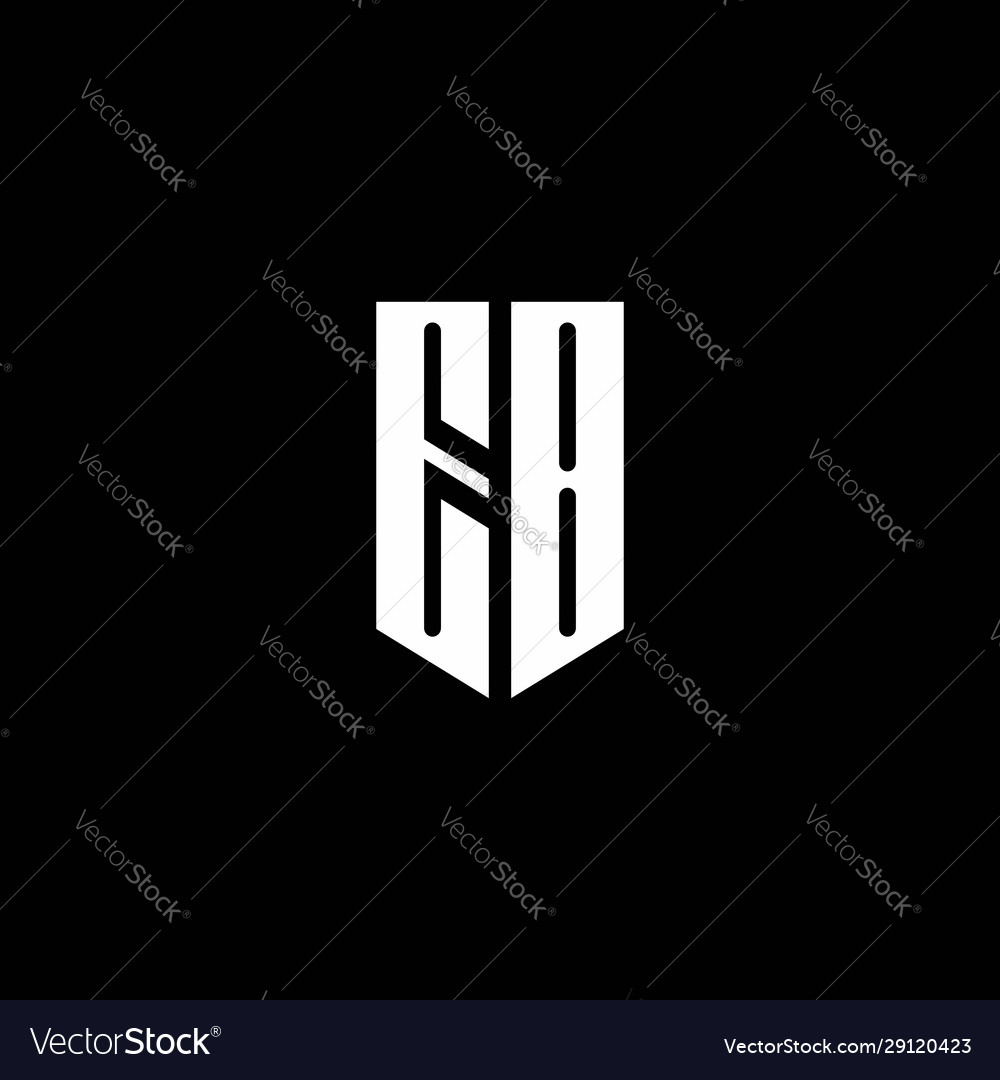 Logo Monogram With Emblem Style Isolated Vector Image