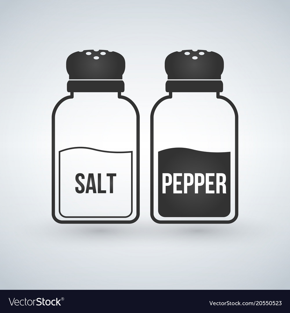 Salt And Pepper Shakers Flat Design Icon Vector Image