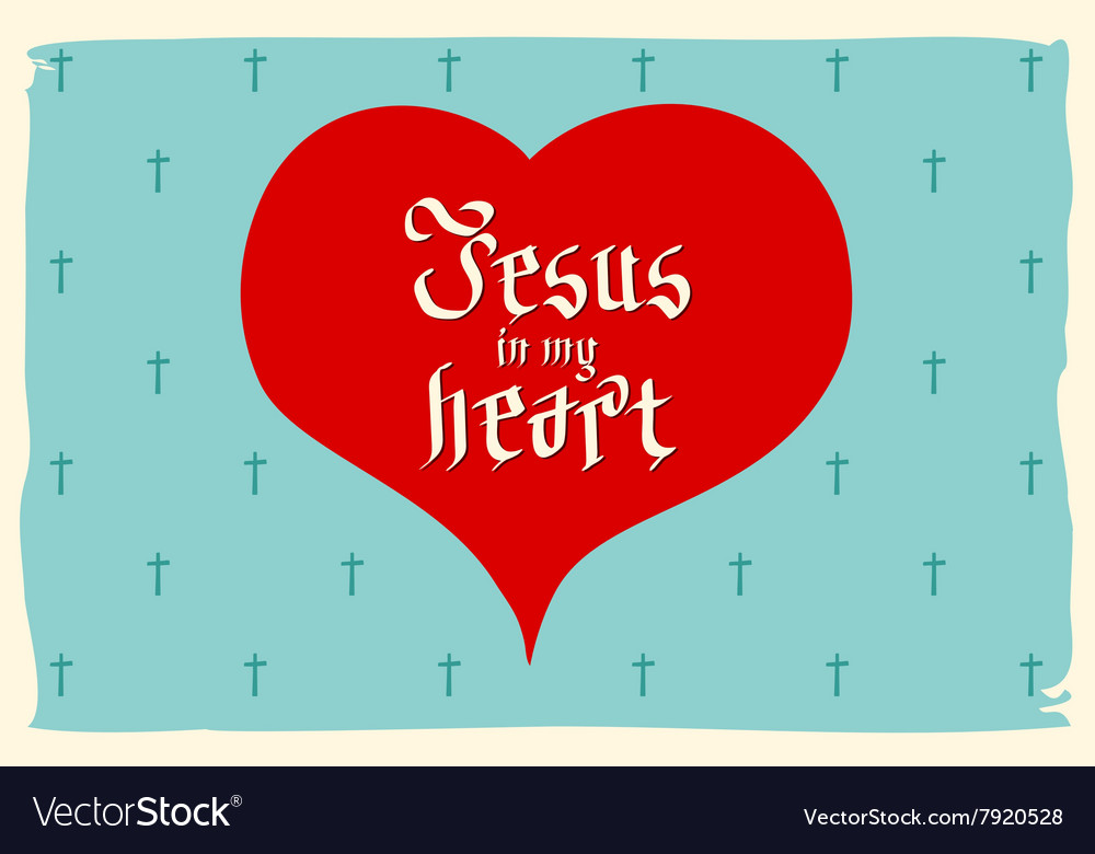 Gothic Bible Lettering Christian Art Jesus In My Vector Image