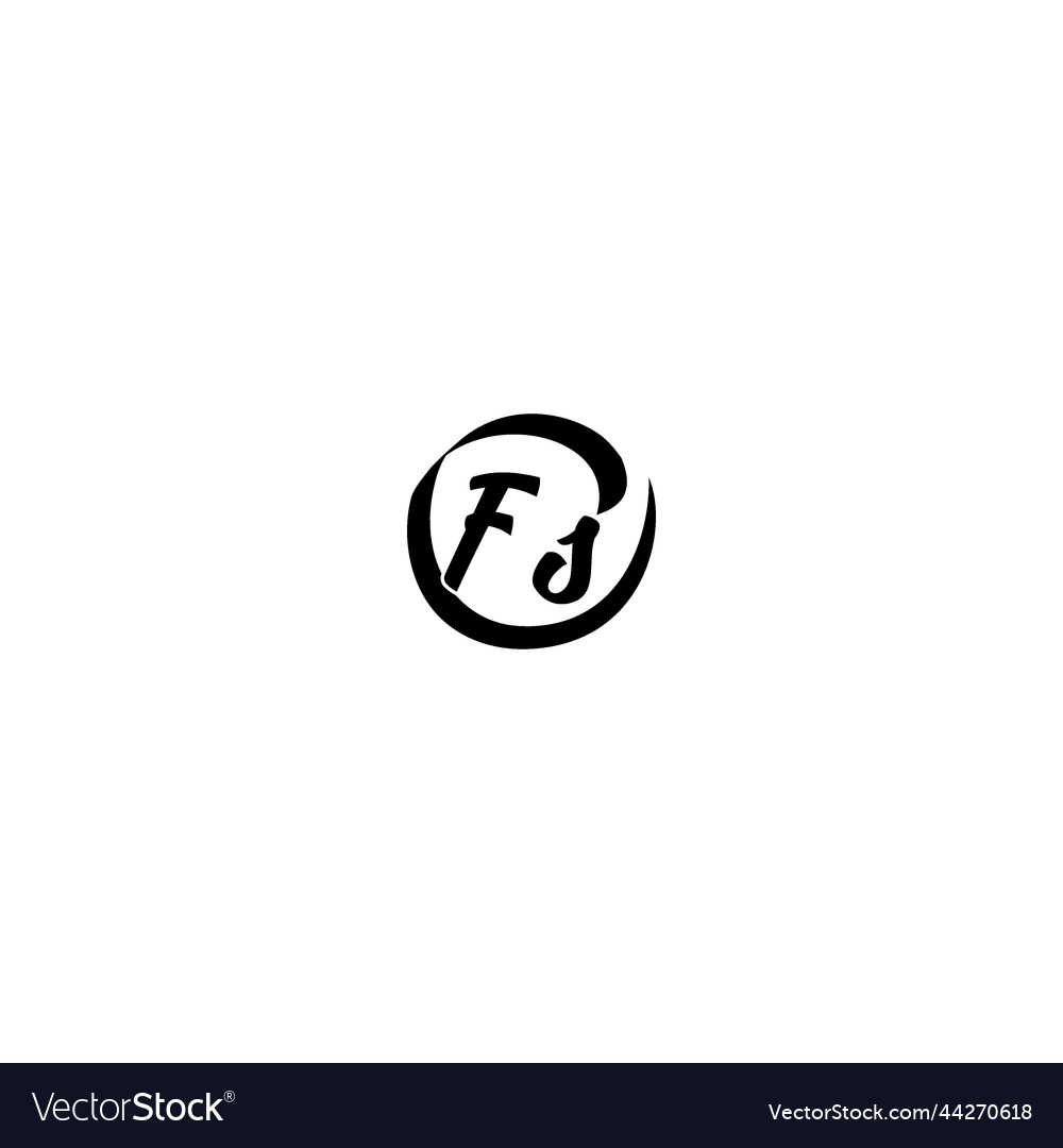 Fs Brush Style Logo Initial Concept With High Vector Image