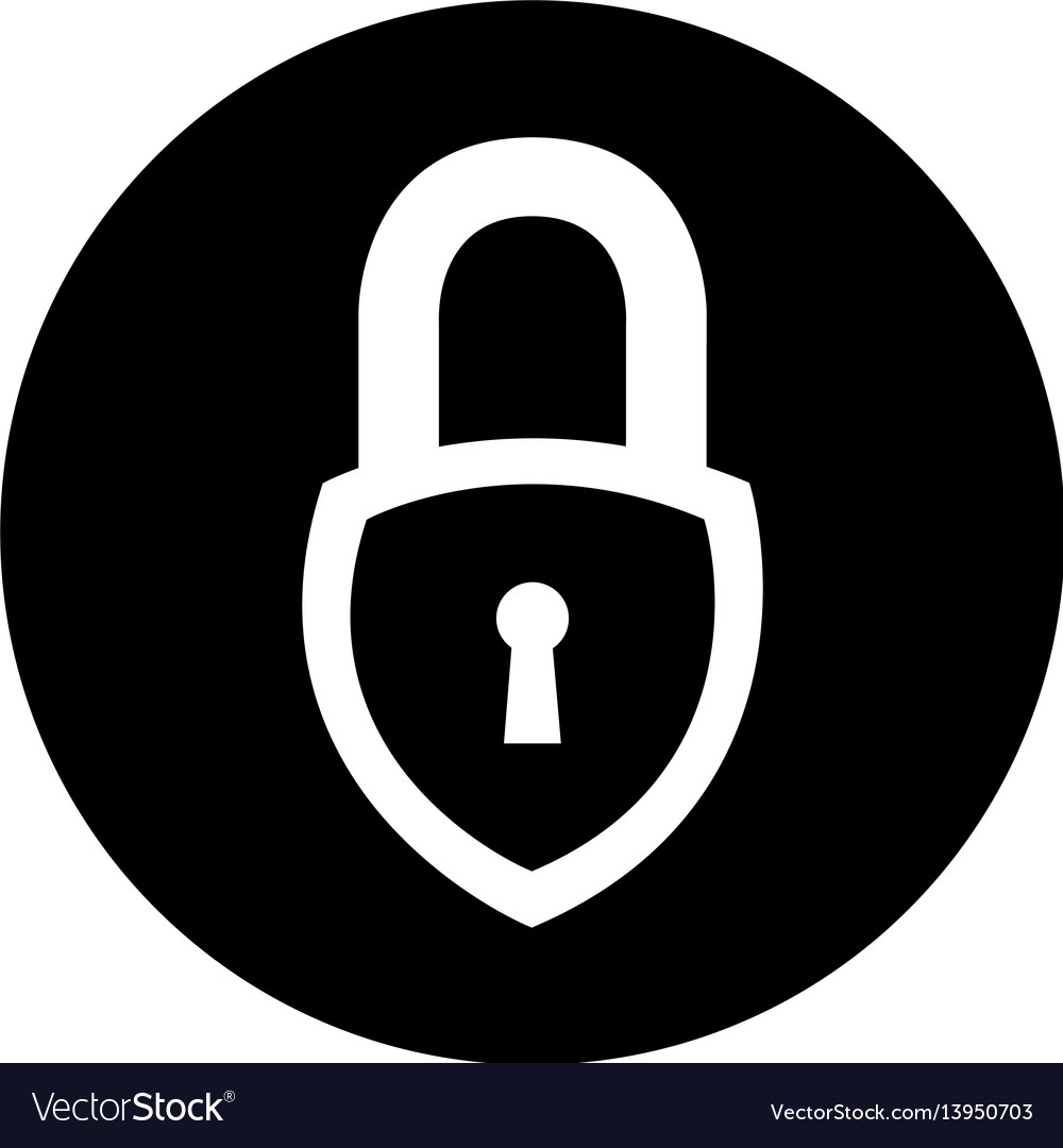 Safe Padlock Isolated Icon Royalty Free Vector Image