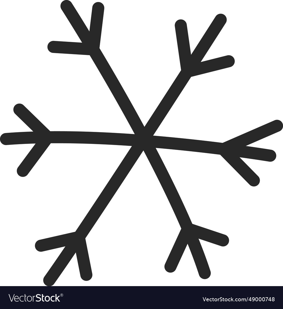 Hand Drawn Snowflake Royalty Free Vector Image