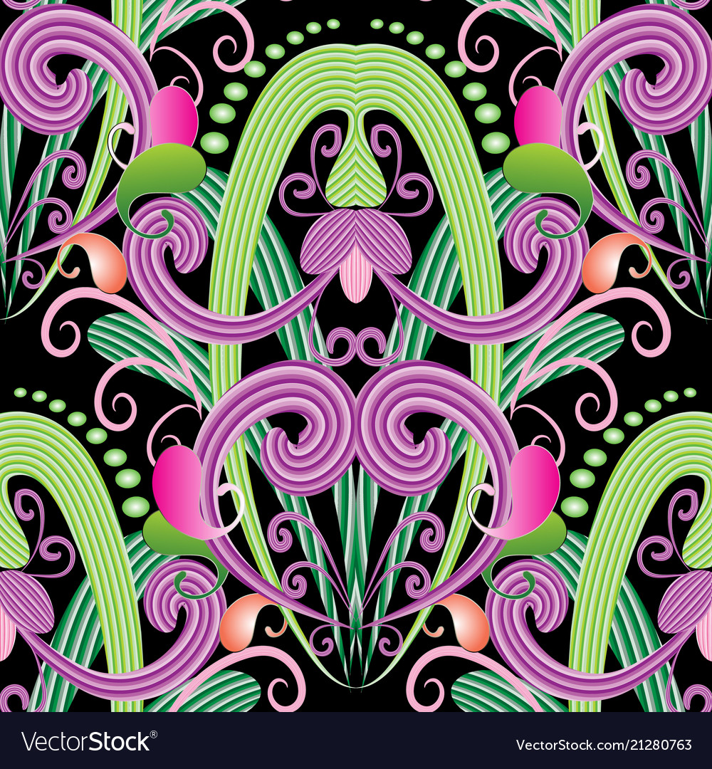 Paisley Colorful Seamless Pattern Royalty Free Vector Image