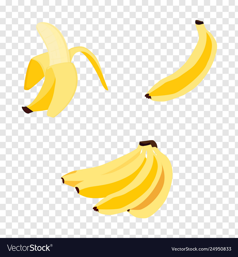 Set Bananas Royalty Free Vector Image Vectorstock