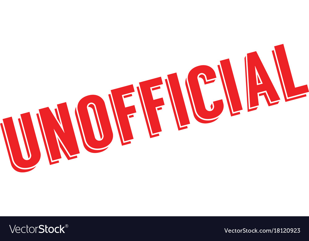 Unofficial Rubber Stamp Royalty Free Vector Image