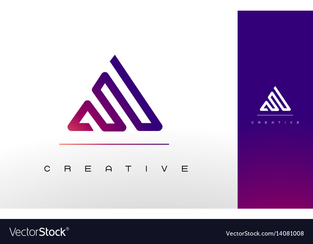 Letter A Monogram Logo Design Royalty Free Vector Image