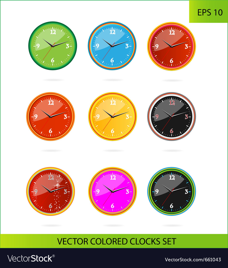 Clocks Royalty Free Vector Image Vectorstock