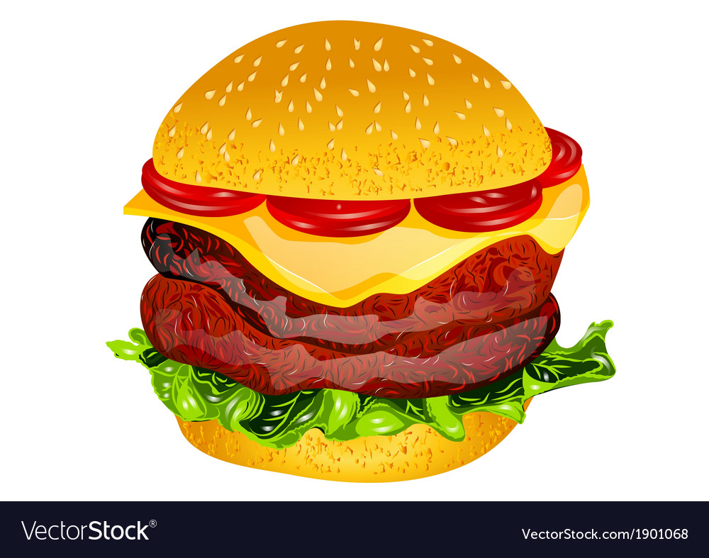 Burger Royalty Free Vector Image VectorStock