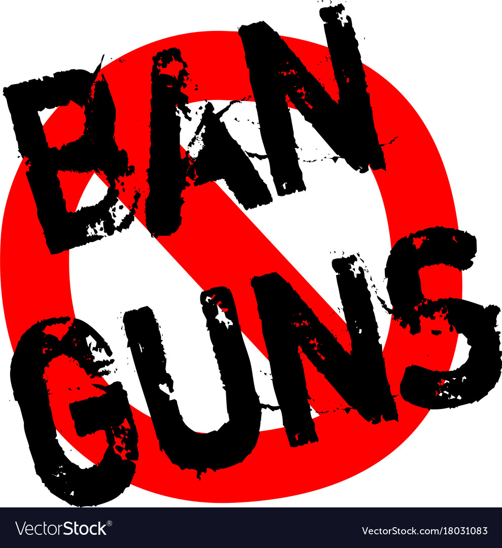 Ban Guns Sticker Royalty Free Vector Image Vectorstock