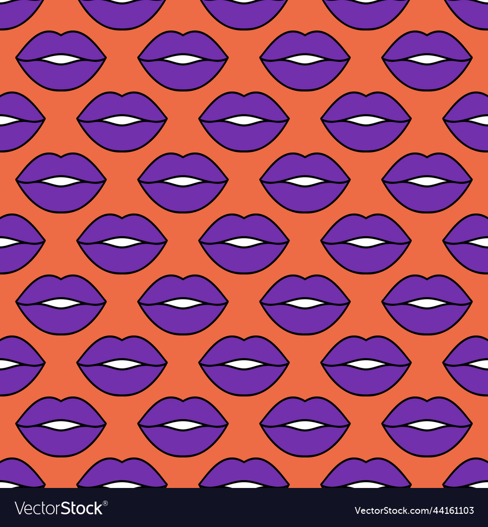 Sexy Female Lips Seamless Pattern Royalty Free Vector Image