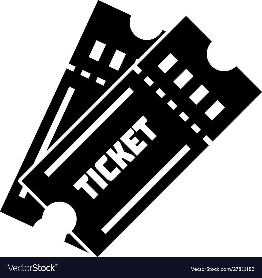 Black Ticket Icon Isolated On White Background Vector Image