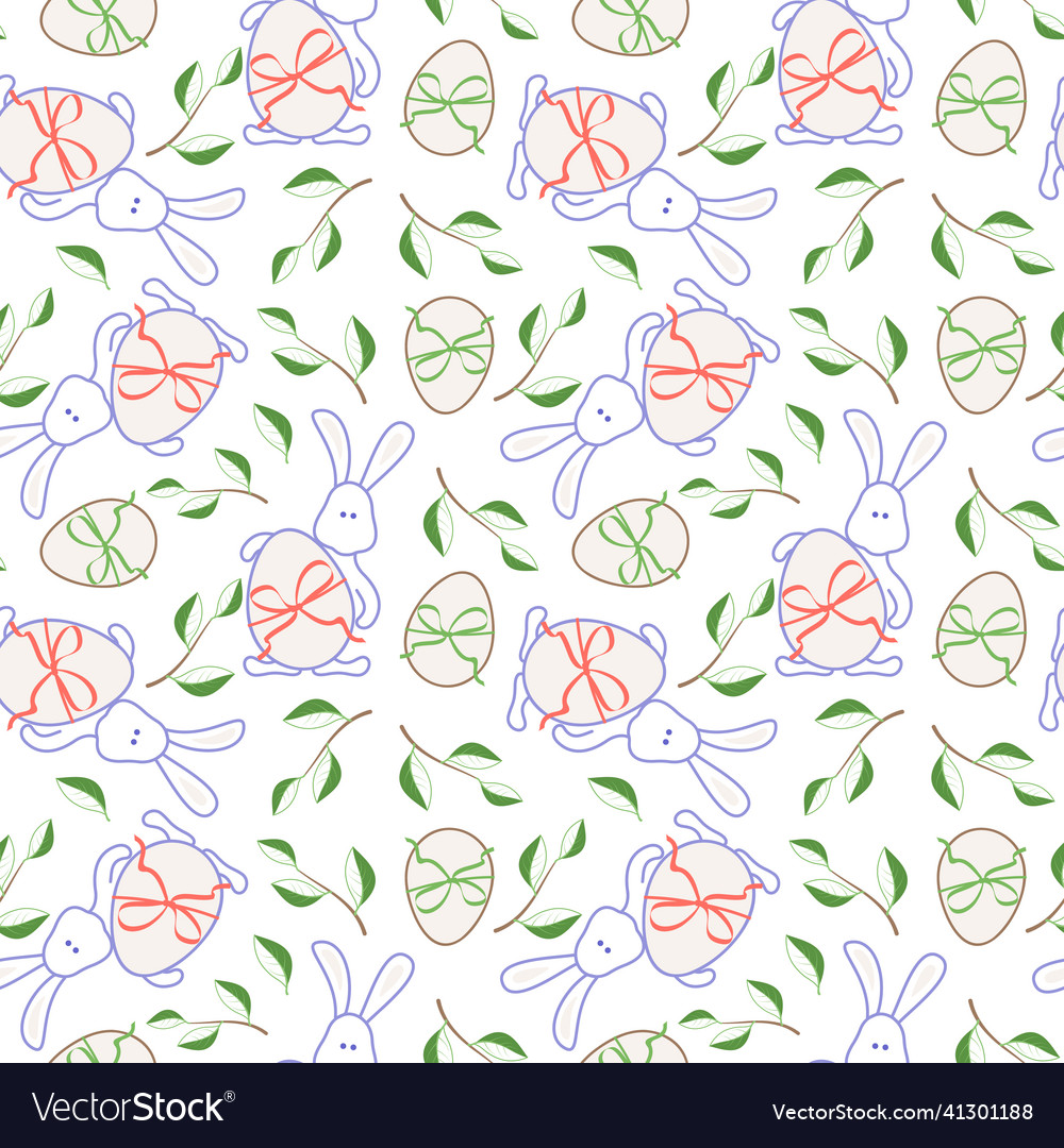 Happy Easter Seamless Pattern Royalty Free Vector Image