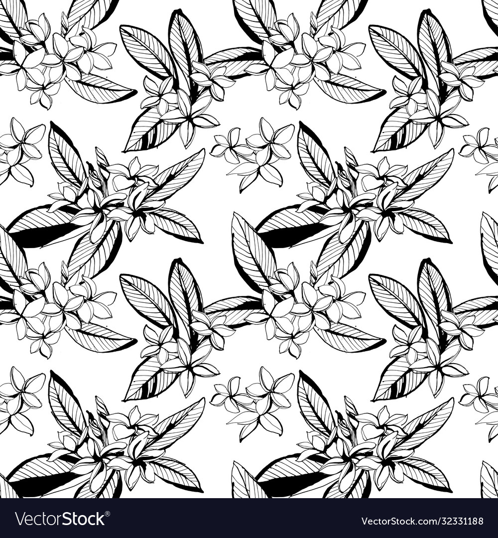 Tropical Floral Summer Seamless Pattern Royalty Free Vector