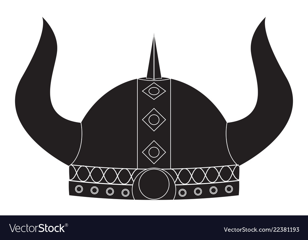 Horned Helmet For Vikings Royalty Free Vector Image