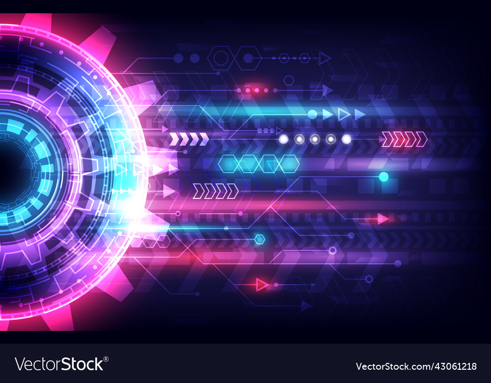 Futuristic Sci Fi Glowing Hud Element Royalty Free Vector