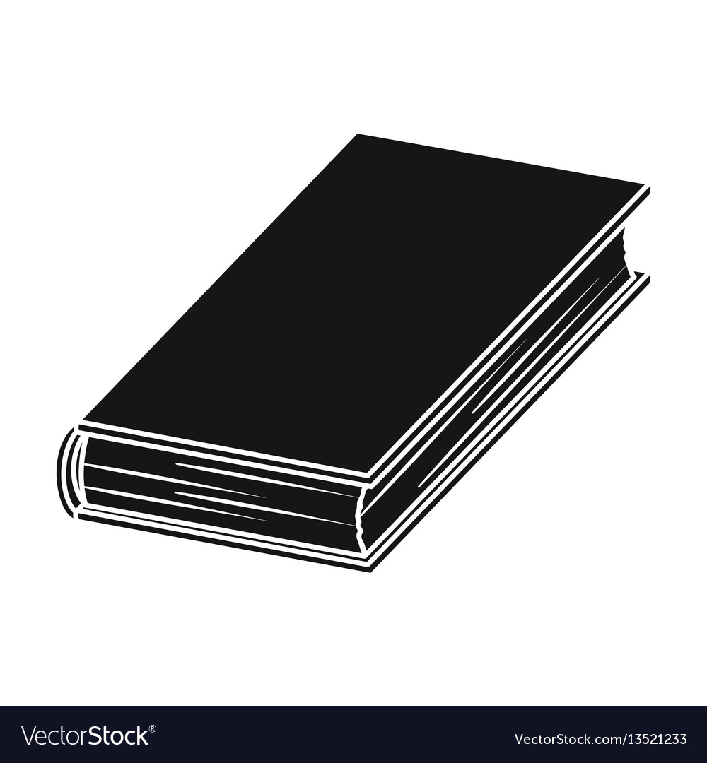 Black Book Icon In Black Style Isolated On White Vector Image