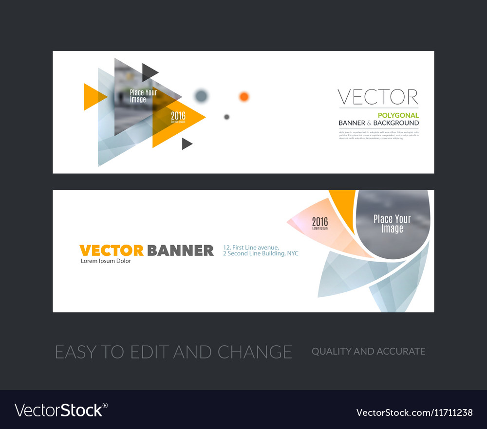 Set Of Modern Horizontal Website Banners Vector Image