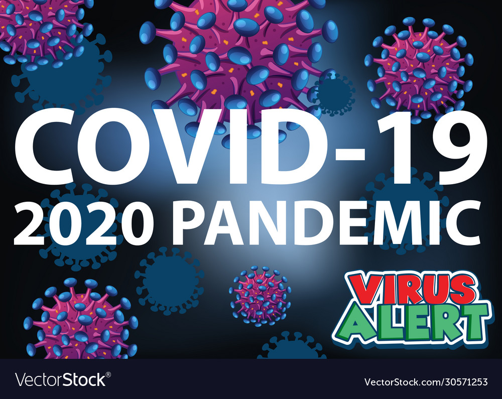 Coronavirus Poster Design With Word Covid Vector Image