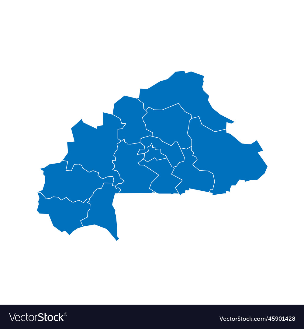 Burkina Faso Political Map Of Administrative Vector Image