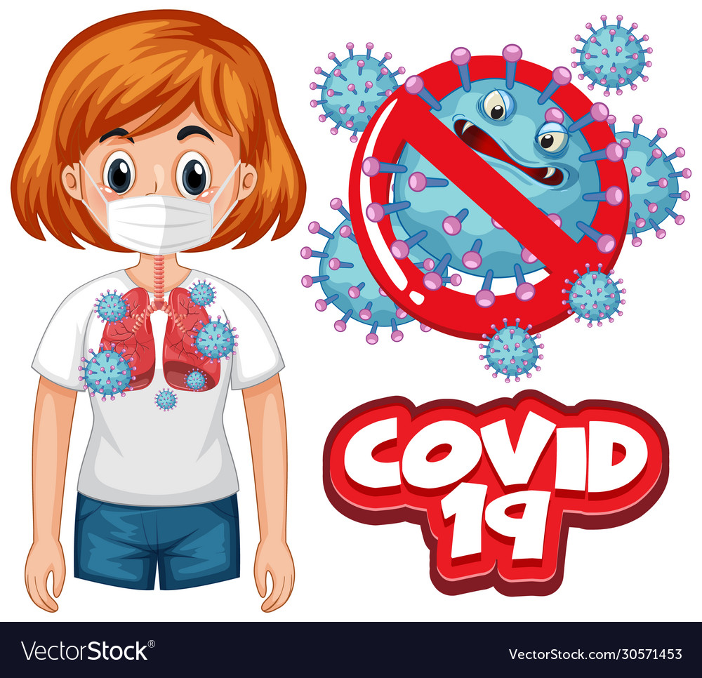 Coronavirus Poster Design With Word Covid 19 And Vector Image