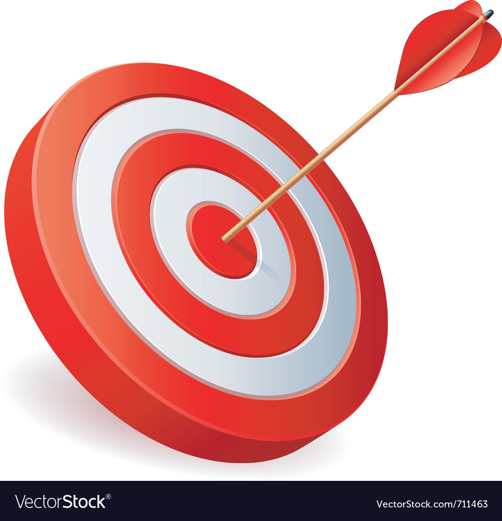 Target With Arrow Royalty Free Vector Image Vectorstock