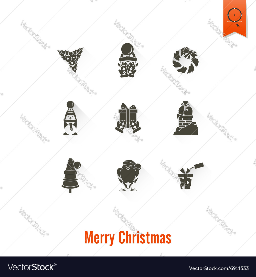 Christmas And Winter Icons Collection Royalty Free Vector