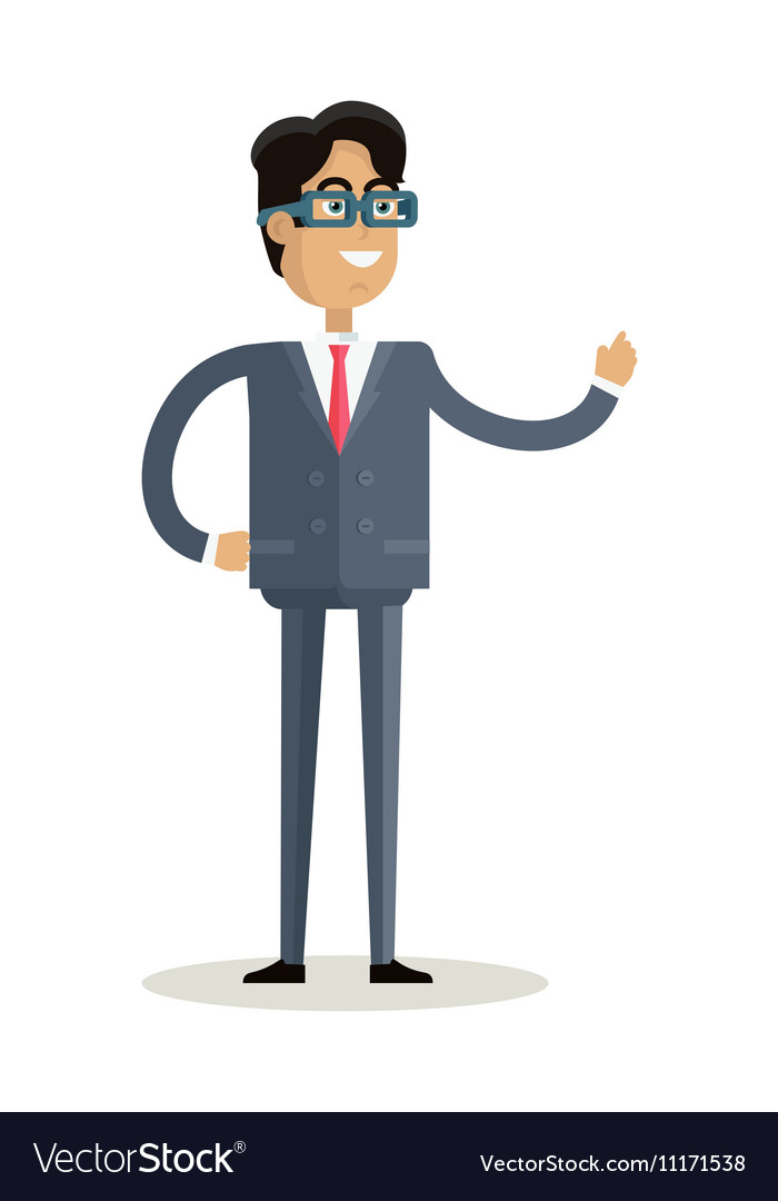 Man Character In Flat Design Royalty Free Vector Image