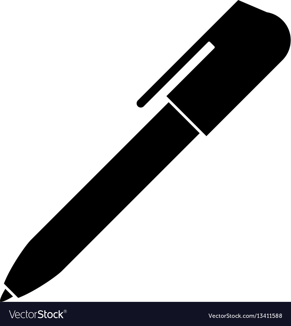 Pen Write Object Pictograph Royalty Free Vector Image