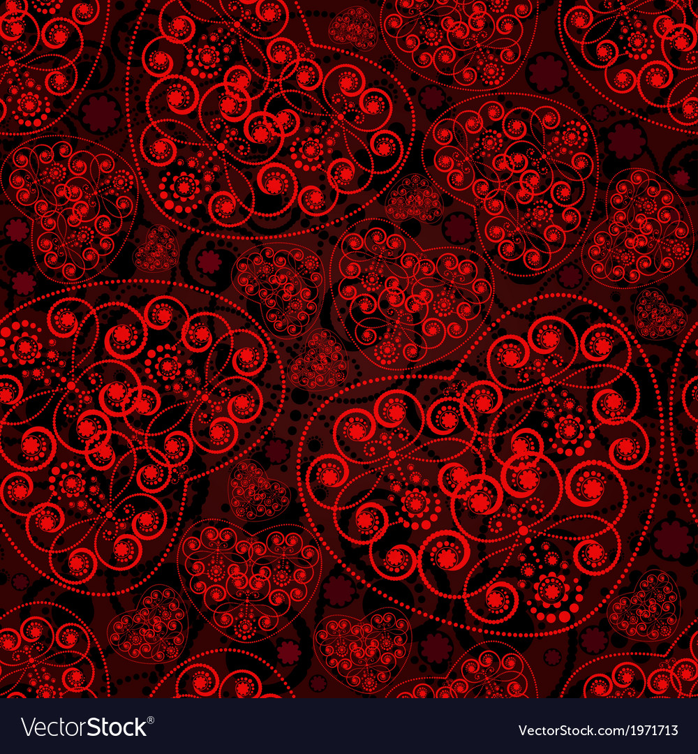 Seamless Pattern With Red Hearts Royalty Free Vector Image