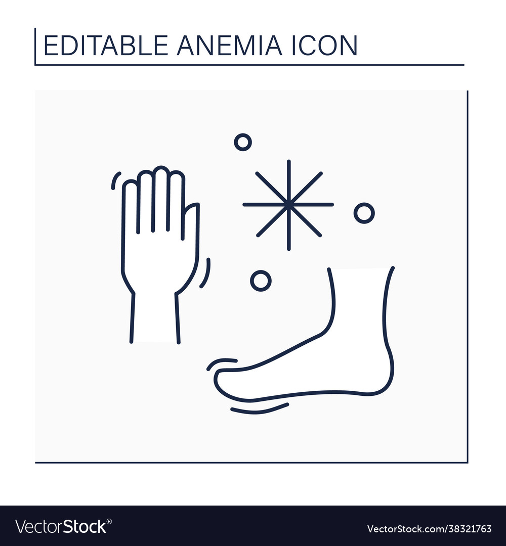 Anemia Line Icon Royalty Free Vector Image VectorStock