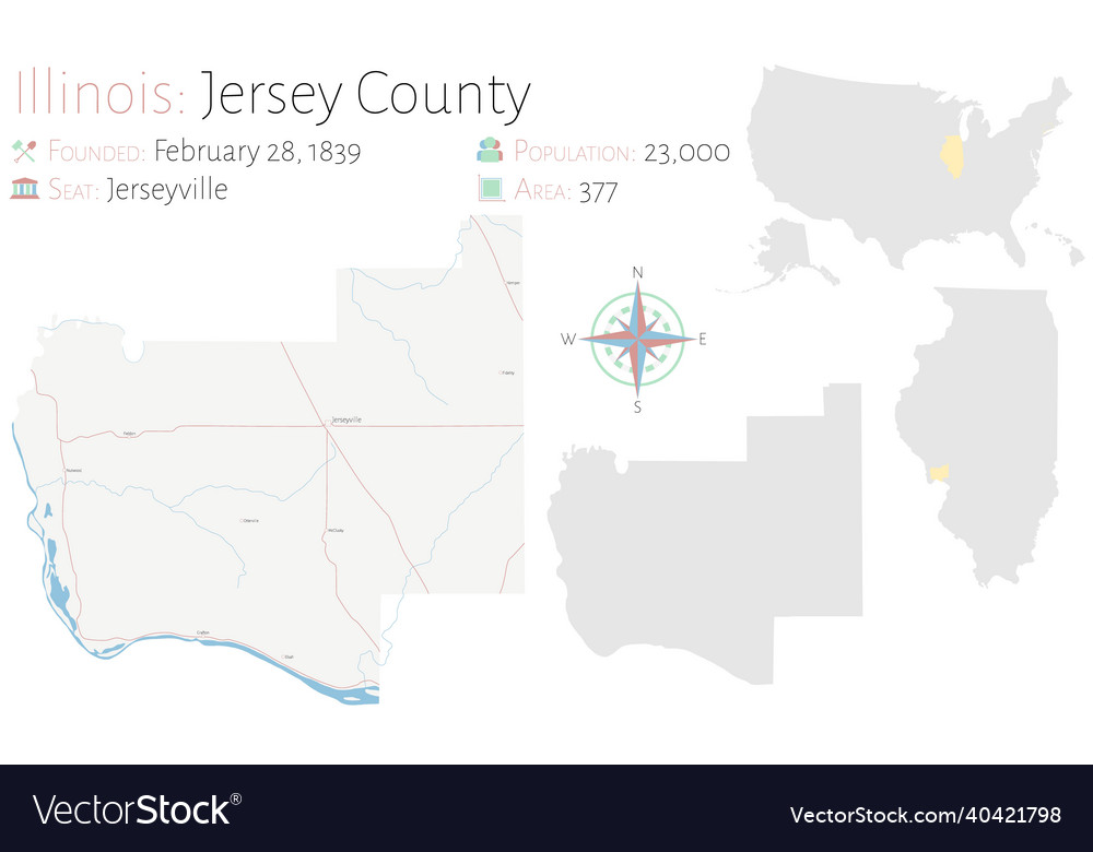 Map Of Macon County In Illinois Stock Vector Illustration Off