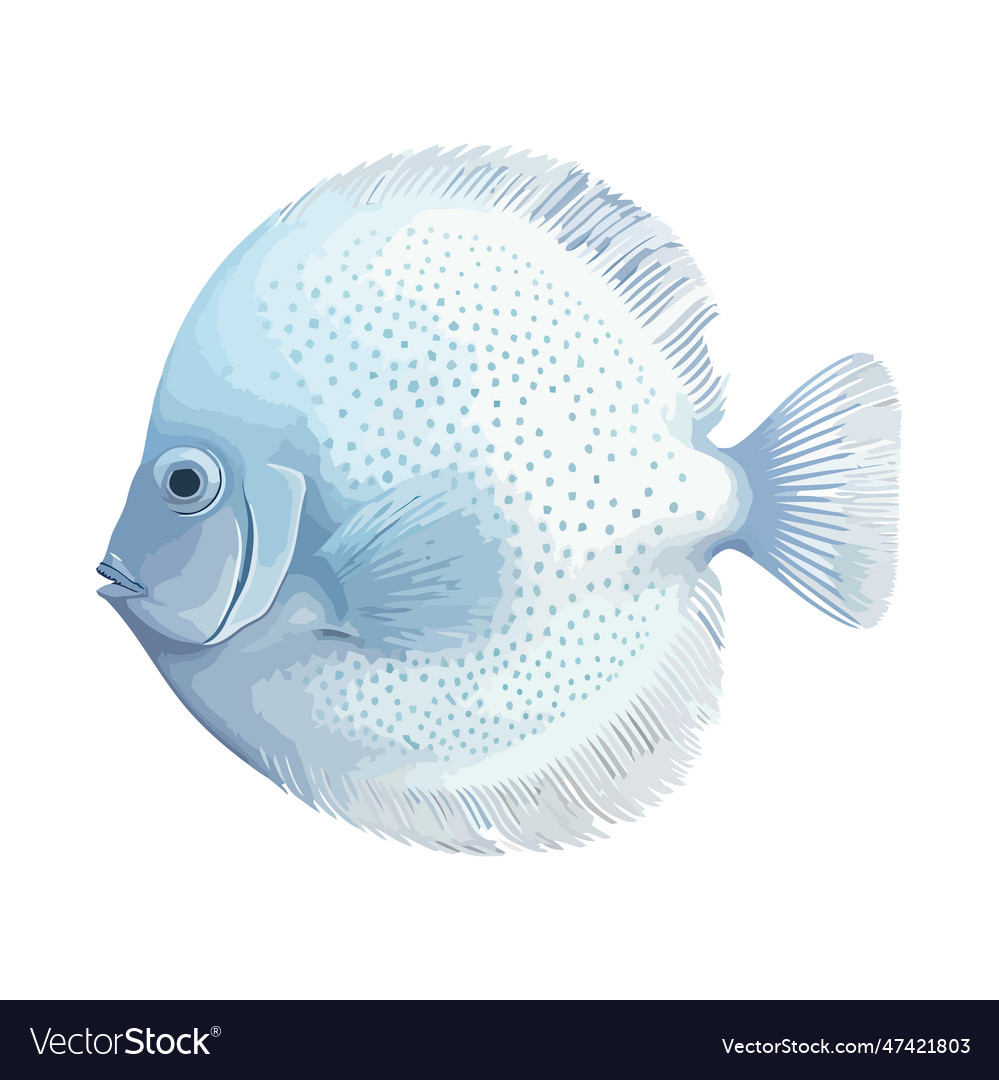 Cute Fish Swimming In Deep Sea Royalty Free Vector Image