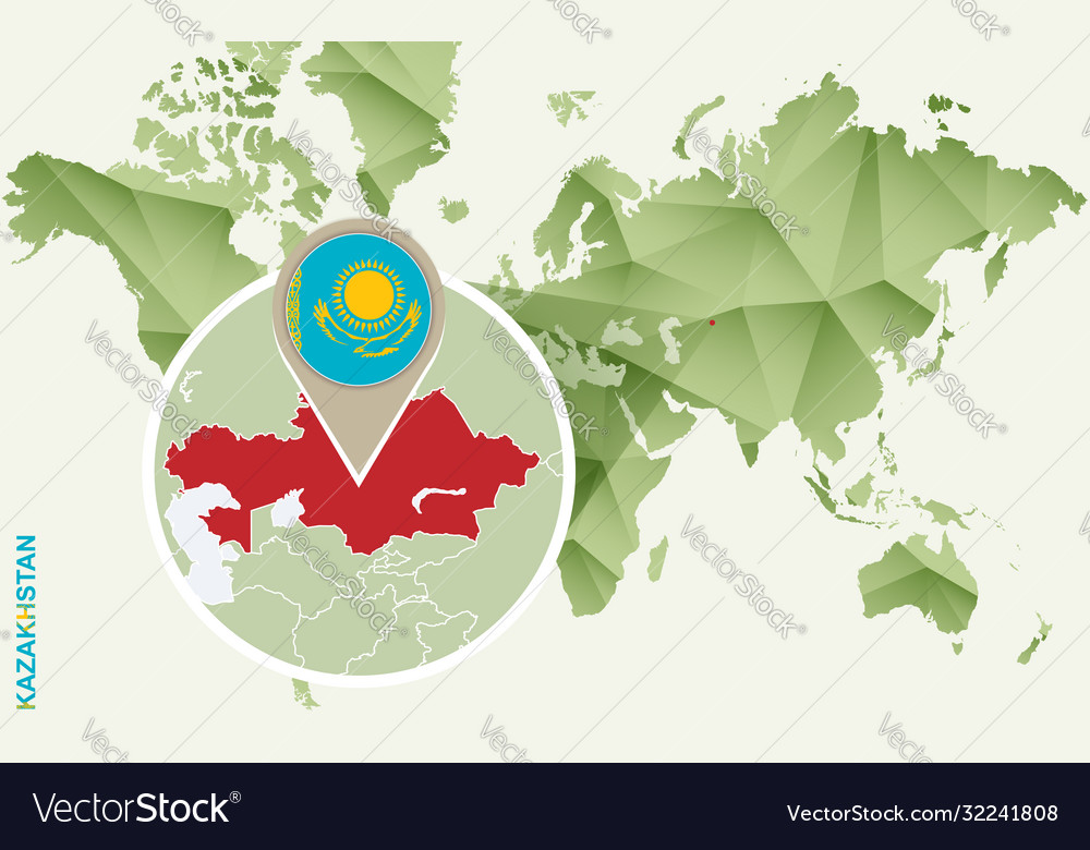 Infographic For Kazakhstan Detailed Map Royalty Free Vector