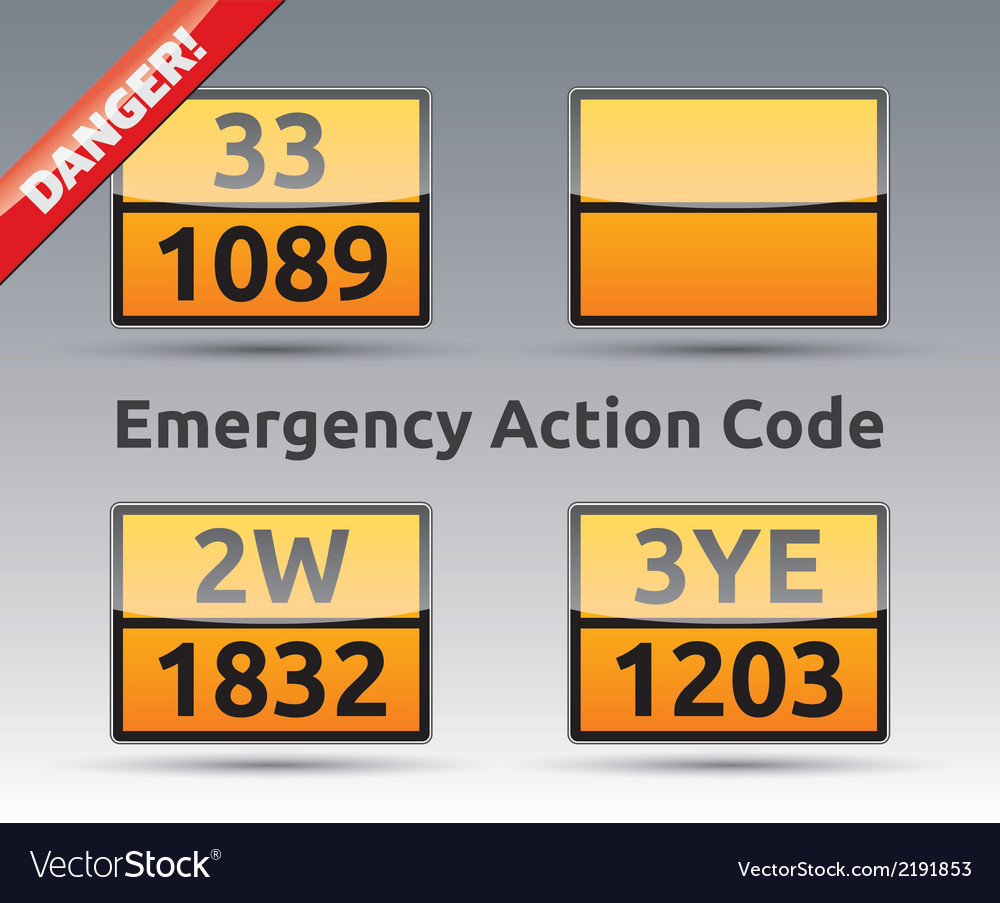 Emergency Action Code Ad Royalty Free Vector Image