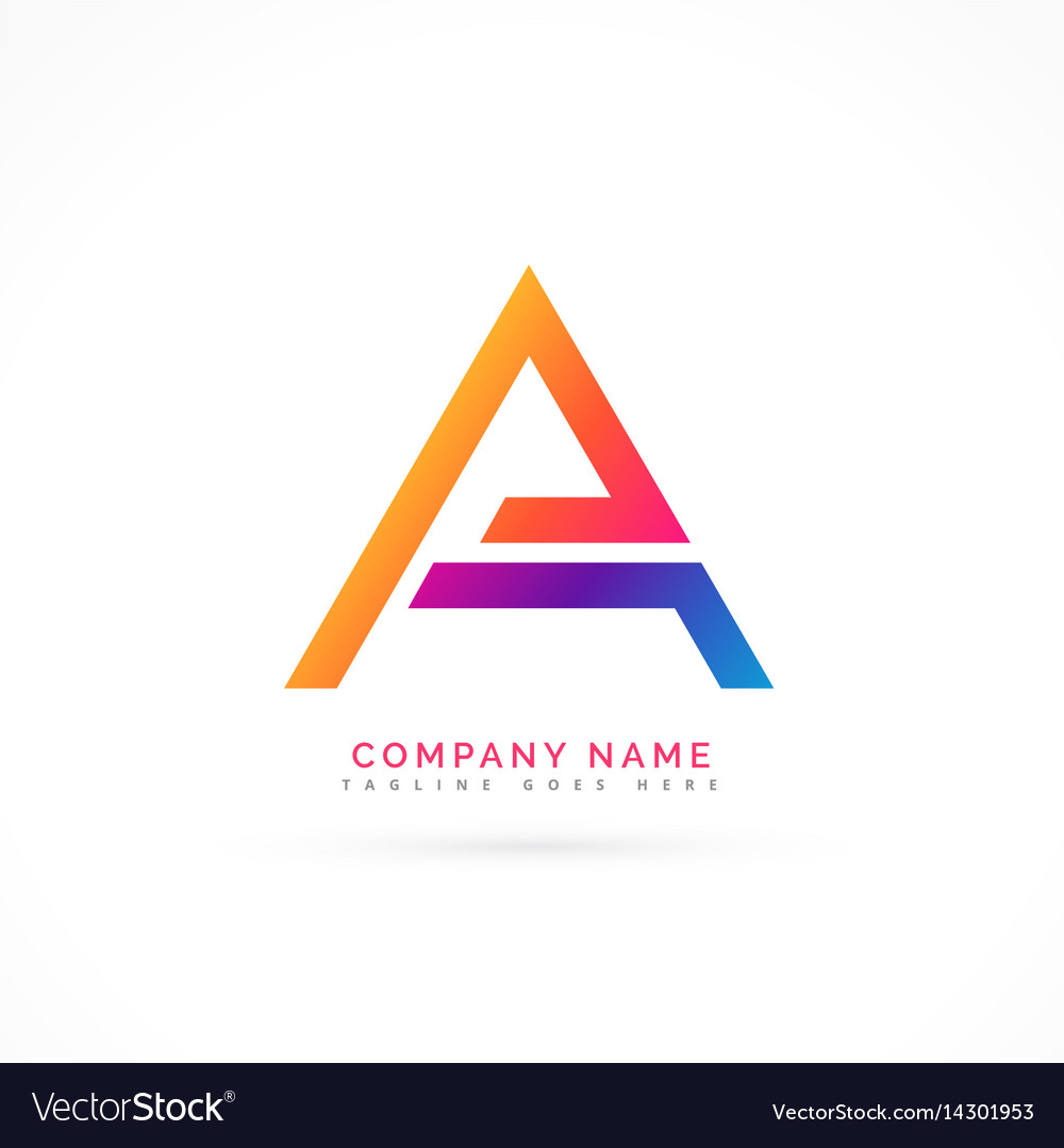 Abstract Letter A Logo Design Royalty Free Vector Image