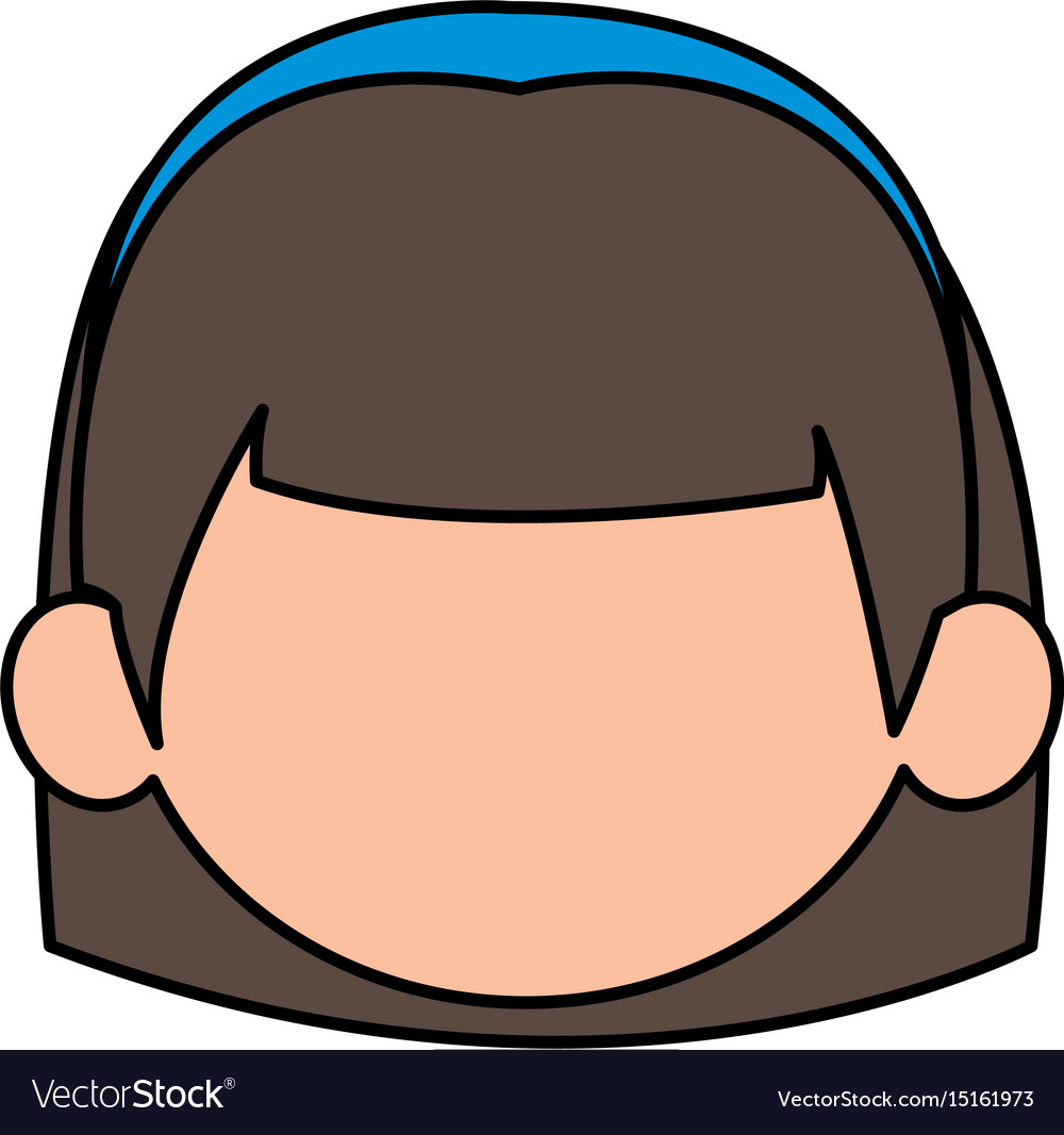 Cute Cartoon Girl Laugh Face Expression Royalty Free Vector