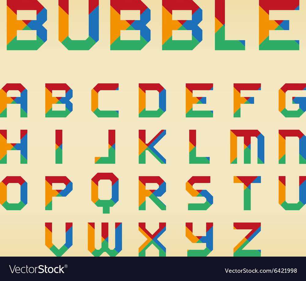 Abstract Color Alphabet Royalty Free Vector Image