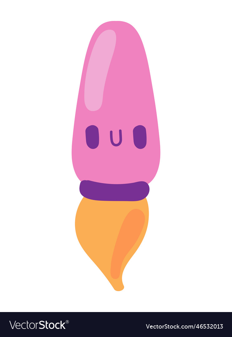 Cute Paintbrush Creativity Royalty Free Vector Image