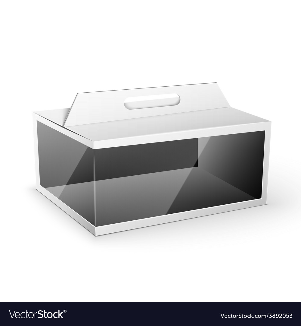 White Product Package Box Mock Up Template Vector Image